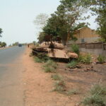 An abandoned tank from the Guinea Bissau civil war in Bissau.